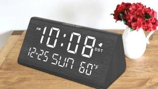 DreamSky Digital Wooden Alarm Clock - Stylish and Functional Bedside Clock Review! ⏰🌿