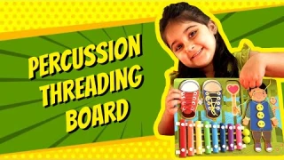 Wooden Percussion Threading Board: Fun Learning Activities for Kids!