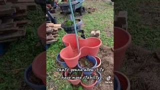 The best way to use Dollar Tree stacking planters