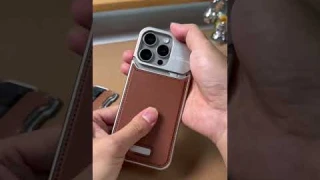 Luxury Metal Leather Phone Case For iPhone 15 14 13 Pro Max Aluminum Magnetic Phone Cover - Skycover