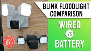 Blink Outdoor Floodlight Smart Security Camera COMPARISON: Battery vs Wired