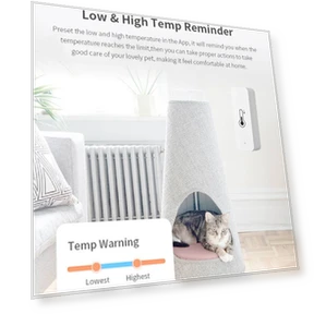 Smart WiFi Temperature and Humidity Detector — Home Climate Control, Tuya