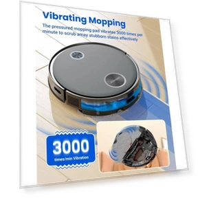 3-in-1 Robot Vacuum: Vacuum, Sweep, Mop All-in-one — Smart Cleaning Robots, Proscenic