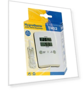 Digital LCD Indoor Outdoor Sensor Probe Weather Humidity Hygrometer Thermometer — Barometers