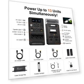 Portable Power Station with Extra Battery and Solar Panel Kit — Solar & Wind Power, FOSSiBOT