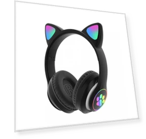 Colorful Cat Ear Headphone — In-Ear Headphones