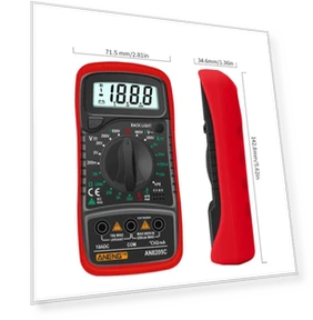Digital Multimeter AC/DC Ammeter Volt Ohm Tester Meter — Multimeters & Analyzers, ANENG