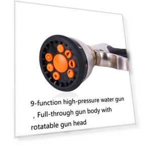 Telescopic Magic Water Pipe Garden Watering Flower Alloy Sprinkler — Nozzles