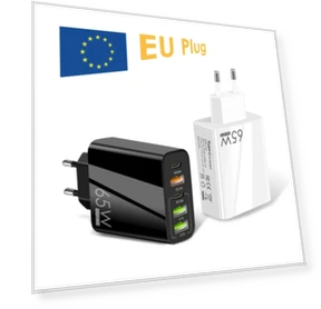 65W 5-Port USB PD Charger — Chargers