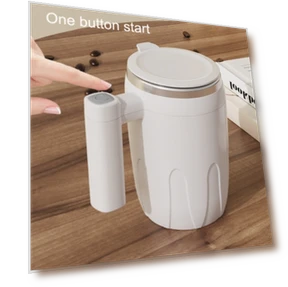 Automatic Stainless Steel Stirring Mug — Beverage Warmers