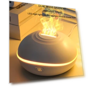 Car USB Flame Aromatherapy Diffuser with LED Night Light and Humidifier — Diffusers