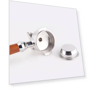 Semi-automatic Coffee Machine Stainless Steel Powder Bowl Brewing Head Filter Bottomless Handle Filter — Permanent