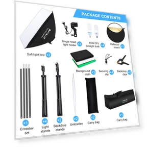 LED Light Studio Softbox Photography Kit — Photography Lighting & Studio Equipment, PULUZ