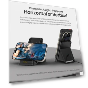 50W Air-cooled Wireless Charger Stand — Chargers, Ulefone