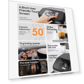 Automatic Espresso Machine with Grinder — Electric Blade Coffee Grinders, HIBREW