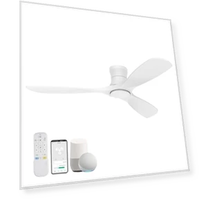 52” Wood Smart Flush Mount Ceiling Fan with Lights and Remote — Ceiling Fan Wall Controls