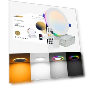 Smart LED Recessed Lighting with RGB Back Light — LED, POWERASIA