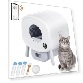 Self Cleaning Cat Litter Box with Odor Removal APP Control — Training Systems, VEVOR