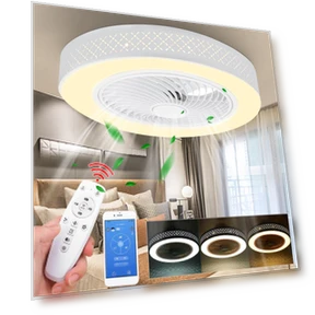 Modern Smart LED Ceiling Fan with Light — Ceiling Fans, iHome Global