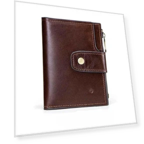 Leather Wallet with RFID and Bluetooth Protection — Travel Wallets, Heng Huang