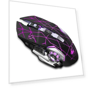 Rechargeable Wireless Silent USB Optical Ergonomic Gaming Mouse — Mouse Pads, YSZQ