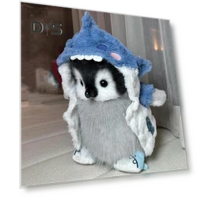 Realistic Plush Robot Penguin — Interactive, Play with You