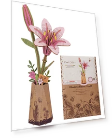 3D Puzzle Bouquet Flower Model Kit — Wood, Robotime