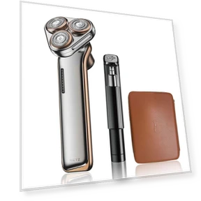 Electric Rotating Shaver — Nose & Ear Trimmers, Power Hub