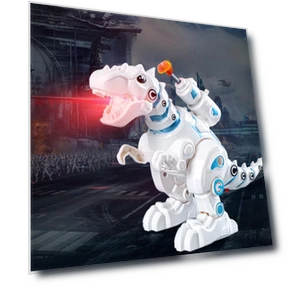 Electric Walking Dinosaur - Fire-Breathing Robot T-Rex and Triceratops — Fossils, Toys Space