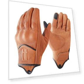 Leather Motorcycle Gloves with Touchscreen — Gloves, nicoJAPAN