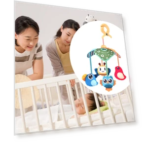 Mobile Baby Crib with Sensory Learning — Infant & Early Childhood Playthings, Closet of Beauty