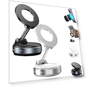 Rotating Vacuum Magnetic Car Phone Holder — Dashboard Installation Kits, Ren Peishi