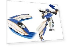 Shinkansen E7 Shiny Blue Transforming Robot — Control & Power, Select Items Norisuke