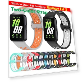 Breathable Two-Tone Silicone Strap — Fitness Bands, lucky001