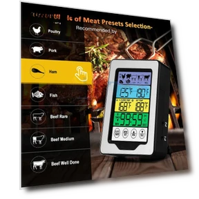 Digital Kitchen Thermometer with Dual Probe — Instant-Read, Daily necessities-V
