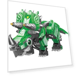 Mini Block Dinosaur Robot Tricera — Interactive Animal Companions, Board M Factory