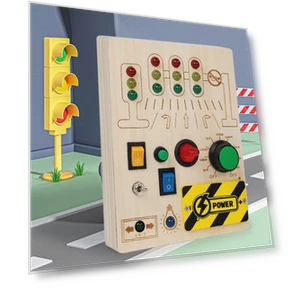 Montessori Busy Board with LED Lighting — Infant & Early Childhood Playthings, baby and kids