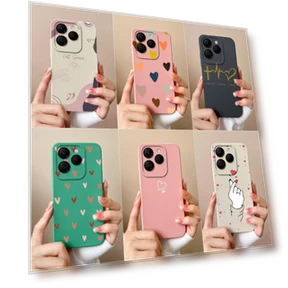 Pretty Love Heart Pattern Matte Silicone Soft Protective Screen Bumper Phone Case — Bumpers, New Style Case