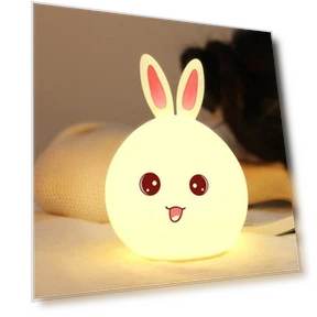 Silicone Night Light with Big Rabbit Face — Night Lights, ROYAL HANDICRAFT