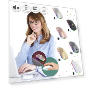 Ultra-thin Rechargeable Wireless LED Mouse — Mouse Pads, manyuoluo