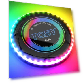 Flying Disc with RGB LED Lights — Aerodynamic Discs, TOSY