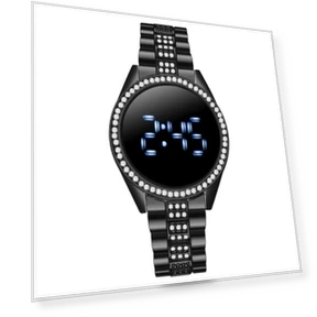 Unisex Fashion Watch with Rhinestones and LEDs — Timepieces, kuanhong