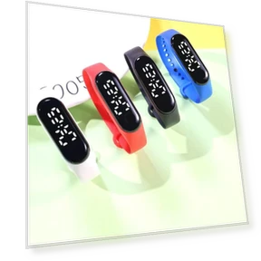 Waterproof White LED Touch Watch — Men's Timepieces, AI Supermarket