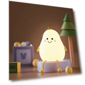 LED Silicone Night Light in Pear Shape — Night Lights, DC-HOME Textile