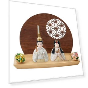 Mini Kimekomi Base with Stylish Brocade Doll Cherry Blossom — Collectible Dolls, PITAKITE
