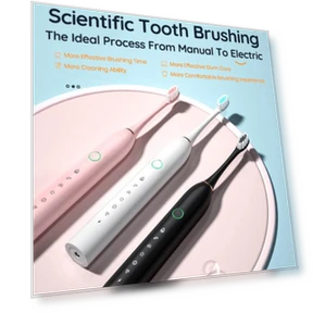 Electric Toothbrush with 4 Brush Heads — Electric Toothbrush Heads, Aatshovb