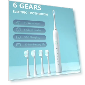 Electric Toothbrush with 4 Brush Heads — Electric Toothbrush Heads, moxia
