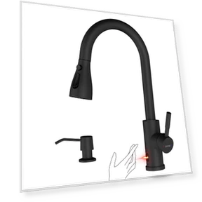 Luxury Matte Black Kitchen Faucet with Automatic Sensor — Smart-Touch Kitchen Faucets, AniWorld