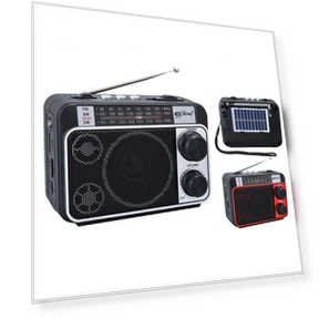 Portable Bluetooth Speaker with Solar Panel, Radio, and Light — Portable Audio, AI Supermarket