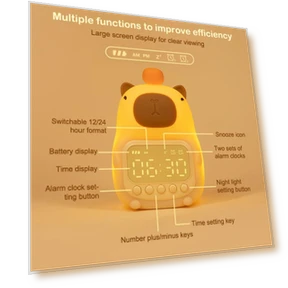 Rechargeable Kids Alarm Clock with Night Light — Alarms & Clocks, Xibei
